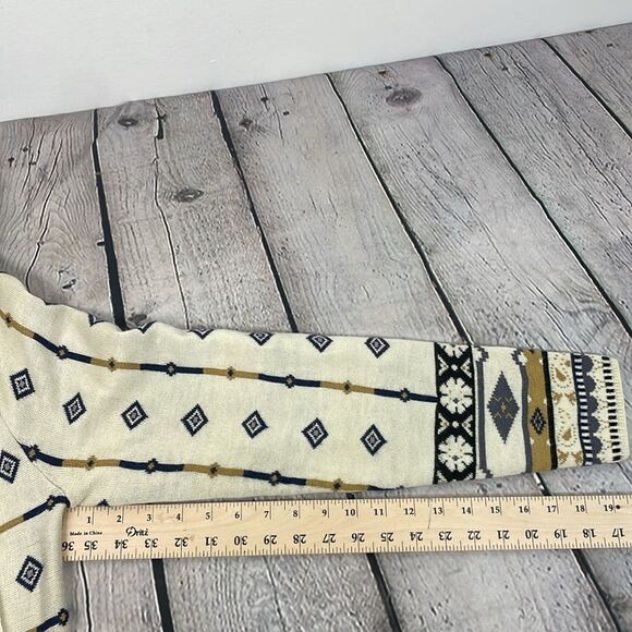 Freeway Waterfall Shawl Wrap Cardigan Sweater Aztec Print Long sleeves sz Large - Picture 13 of 16